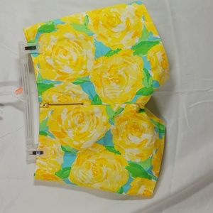 Lilly Pulitzer yellow flower shorts